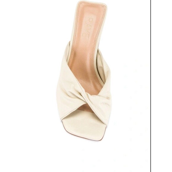 RAYE Dane Heel In Bone White Leather 7.5 Sandals Revolve - Picture 1 of 16